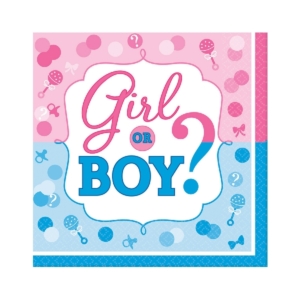 .Pack 16 Unds. Servilletas papel 33cm Girl or Boy /Ref: 511573