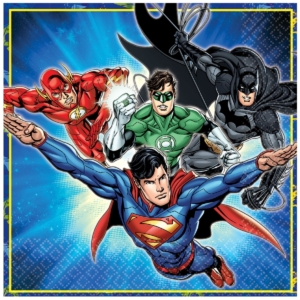 .Pack 16 Unds. Servilletas papel 22cm Justice League Luncheon Napkins 22cm /Ref: 511585