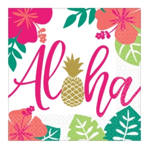 .Pack 16 Unds. Servilletas papel 33x33cm Aloha Luncheon /Ref: 511953