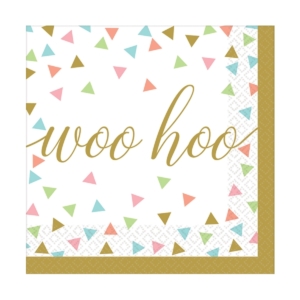.Pack 36 Unds. Servilletas papel 25cm Confetti Fun /Ref: 701926