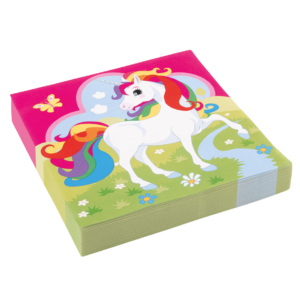 .Pack 20 Unds. Servilletas papel 33cm Unicornio /Ref: 9902103
