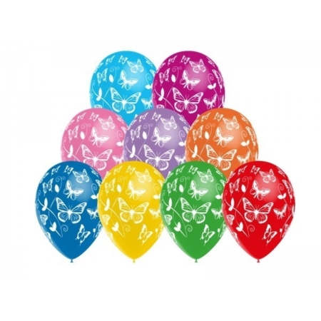 B/25 Globos 30cm Ø.: Mariposas /Ref: 9541*25