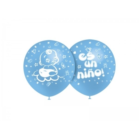 B/50 Globos 30cm Ø Azul Celeste: Es Un Niño /Ref: 112P3318*50