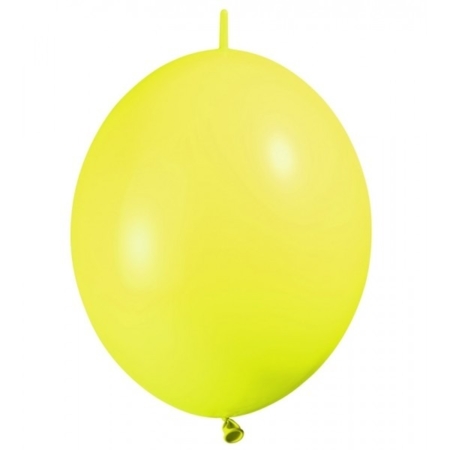 B/50 Globos Latex Link-O-Loon Fashion Fashion Amarillo Solido R6″/15cm /Ref: LOL6-020