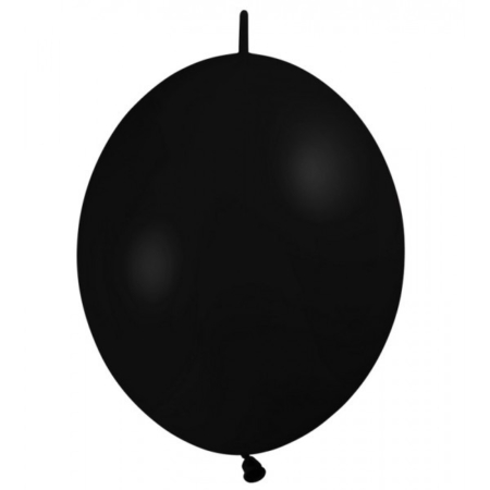 B/50 Globos Link-O-Loon 6 Sempertex Fashion Negro Solido R6″/15cm /Ref: LOL6-080