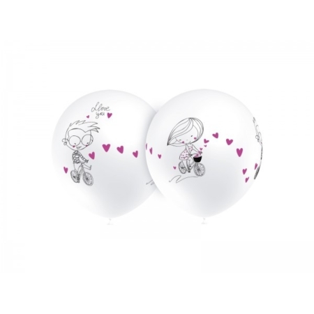 B/8 Globos 30cm Ø: Pareja De Enamorados /Ref: 112P2077*8