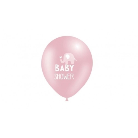 B/8 Globos 30cm Ø Rosa Baby: Baby Shower /Ref: 112P2885*8