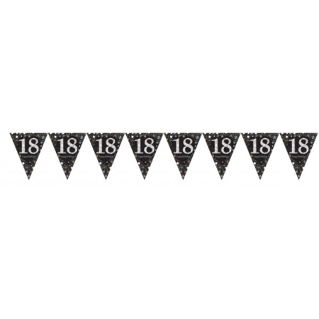 .-Banderin (Guirnalda) Gold Sparkling Celebration 18th Happy Birthday Pennant Banners 1.8m /Ref: 9900551