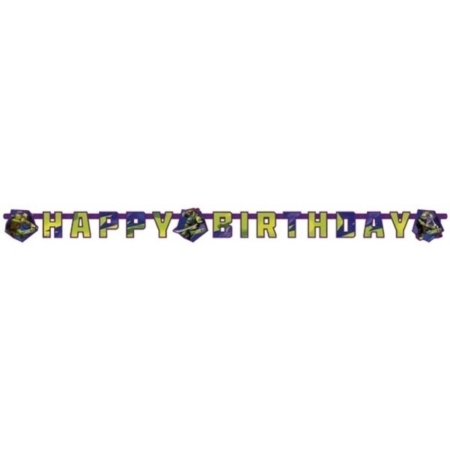 Banderin letras Teenage Mutant Ninja Turtles Happy Birthday Letter Banners /Ref: RM552471