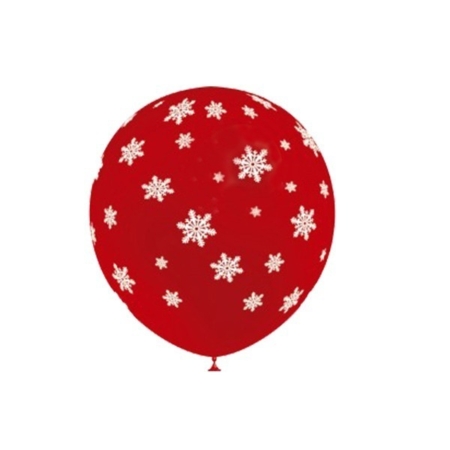 B/50 Globos 30cm Ø Rojo: Copos Navidad /Ref: 112P2535*50