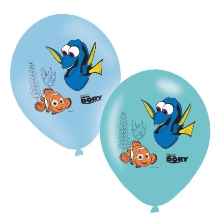 Globos 22cm Buscando A Dory 4 Colores (6 Unds.) /Ref: 9901100