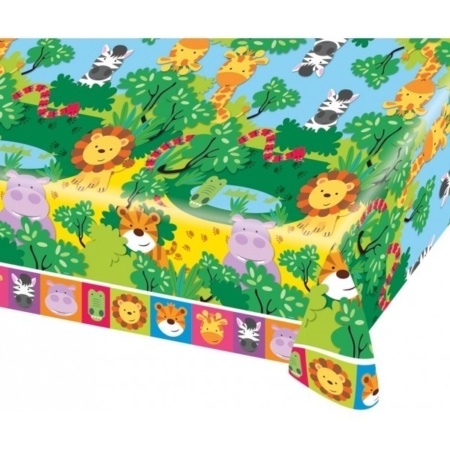 .Pack 1 Und. Mantel Plástico 1,80m x 1,02m Jungle Friends /Ref: 9901918