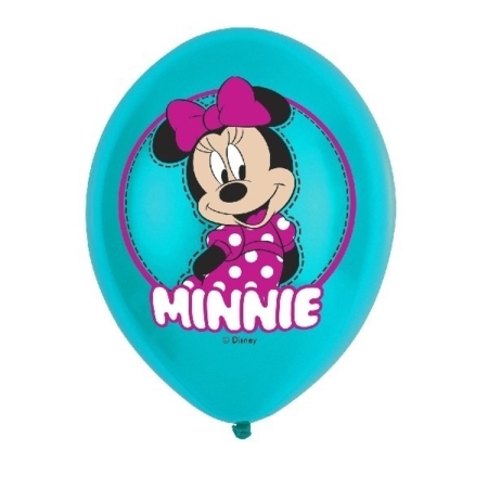 Minnie Mouse 4 Colour Latex Balloons 11″/27.5cm /Ref: 9903669