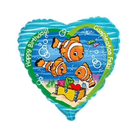 CORAZON BD. PEZ PAYASO 18″/45cm / Ref: 201654