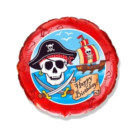 CIRCULO.BIRTHDAY PIRATES 18″/45cm /Ref: 401541