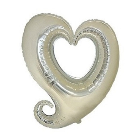 SHAPE CORAZÓN PLATA 24″/62cm  /Ref: 901500YP