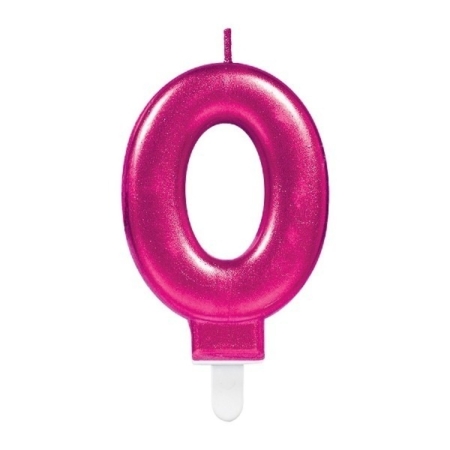  *Velas Pink Metallic Finish Candles (Nº 0) /Ref: 9901782