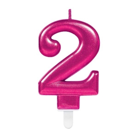*Velas Pink Metallic Finish Candles (Nº 2) /Ref: 9901784