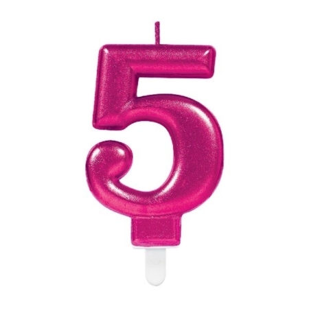  *Velas Pink Metallic Finish Candles (Nº 5) /Ref: 9901787