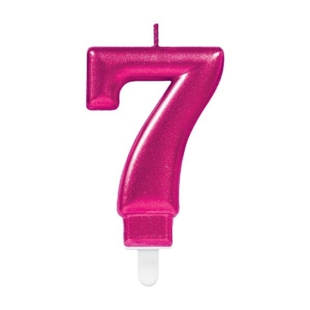 *Velas Pink Metallic Finish Candles (Nº 7) /Ref: 9901789