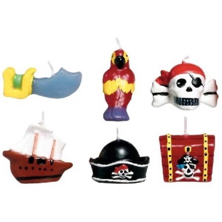 Vela Pirates Treasure Mini Moulded Cake Candles-3.2cm /Ref: 179877