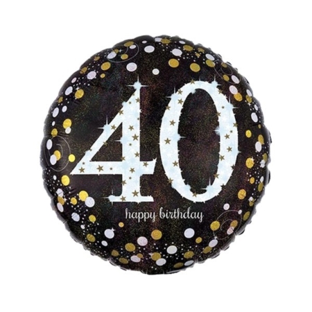 Sparkling Birthday 40 18″/45cm /Ref: 3213001