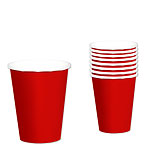 .Pack 8 Unds. Vaso de Papel 266ml rojo /Ref: 58015-40
