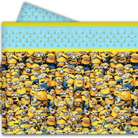 .Pack 1 Und. Mantel Plástico 1,80m x 1,20m MINIONS /Ref: 87179