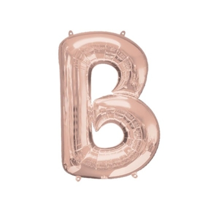 ;Letra B Foil Balloons Oro Rosado 16″/40cm /Ref: 3745311