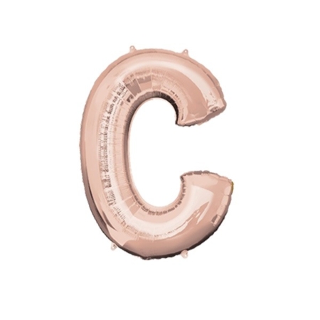 ;Letra C Foil Balloons Oro Rosado 16″/40cm /Ref: 3745411
