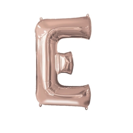 ;Letra E Foil Balloons Oro Rosado 16″/40cm /Ref: 3745611