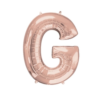 ;Letra G Foil Balloons Oro Rosado 16″/40cm /Ref: 3745811