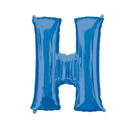 :Letra H Foil Balloons Azul 16″/40cm /Ref: 3826011