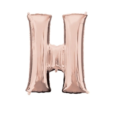 ;Letra H Foil Balloons Oro Rosado 16″/40cm /Ref: 3745911