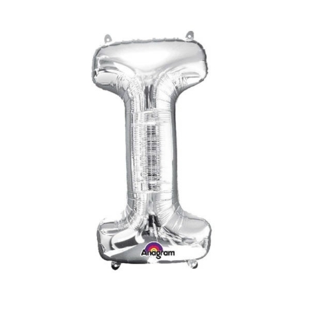 Letra I Foil Balloons Plata 34″/86cm
