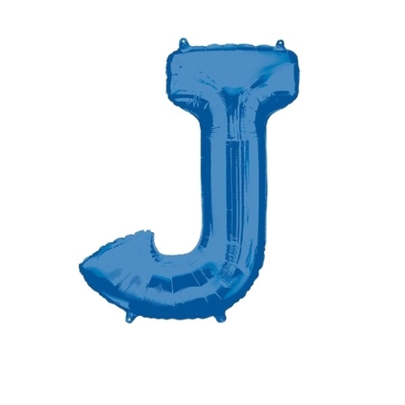:Letra J Foil Balloons Azul 16″/40cm /Ref: 3826211
