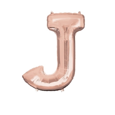 ;Letra J Foil Balloons Oro Rosado 16″/40cm /Ref: 3746011