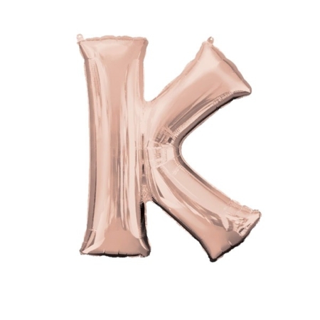 ;Letra K Foil Balloons Oro Rosado 16″/40cm /Ref: 3746211