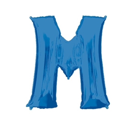 :Letra M Foil Balloons Azul 16″/40cm /Ref: 3826511