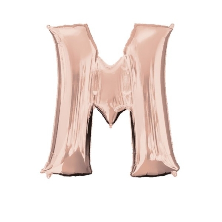 ;Letra M Foil Balloons Oro Rosado 16″/40cm /Ref: 3746411