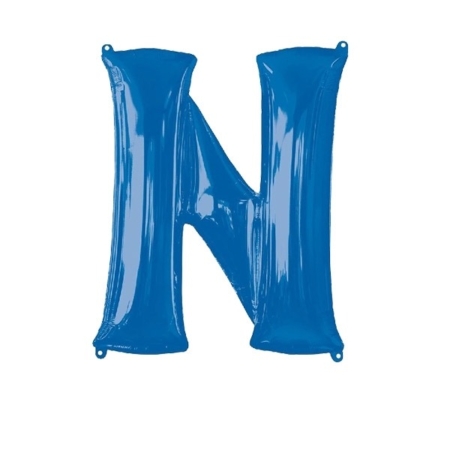 :Letra N Foil Balloons Azul 16″/40cm /Ref: 3826611
