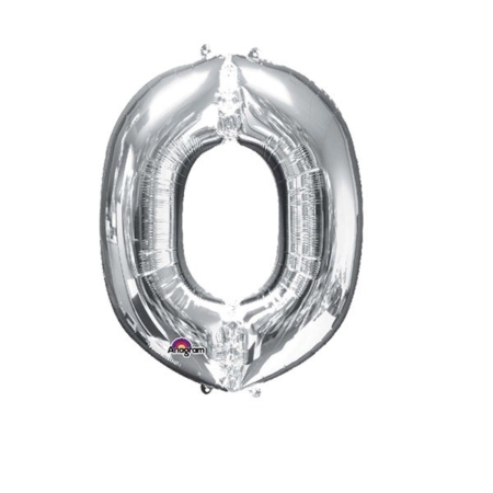 Letter O Silver Minishape Foil Balloons 16″/”40cm A04*