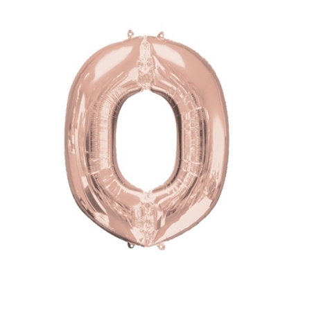 ;Letra O Foil Balloons Oro Rosado 16″/40cm /Ref: 3746611