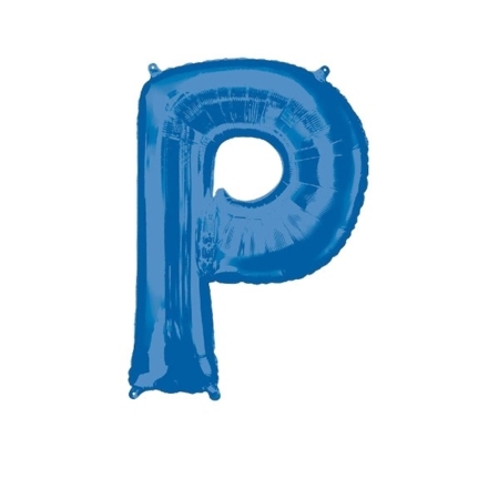 :Letra P Foil Balloons Azul 16″/40cm /Ref: 3826811