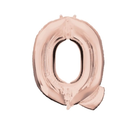 ;Letra Q Foil Balloons Oro Rosado 16″/40cm /Ref: 3746811
