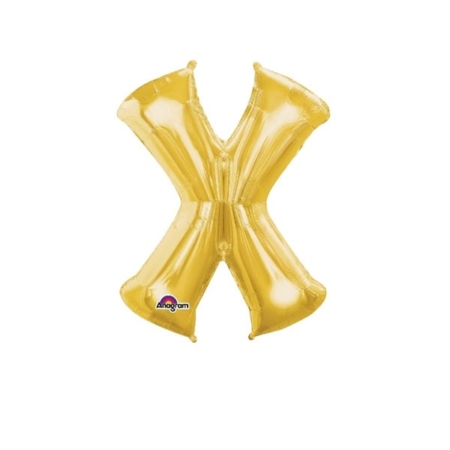 -Letra X Foil Balloons Oro 16″/40cm /Ref: 3305911