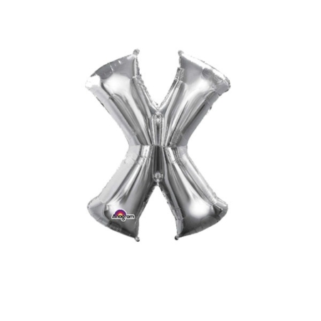 Letra X Foil Balloons Plata 34″/86cm