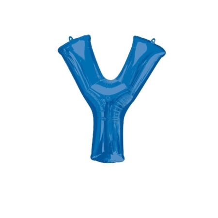 Letra Y Foil Balloons Azul 16″/40cm