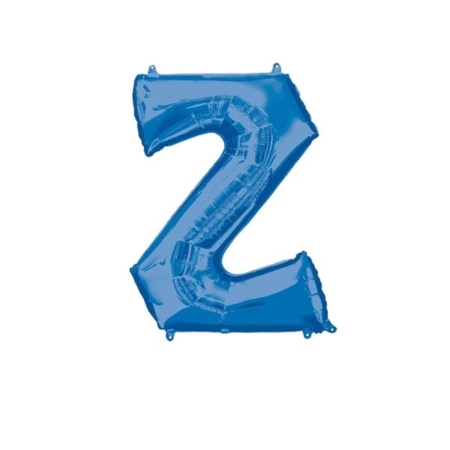 Letra Z Foil Balloons Azul 16″/40cm