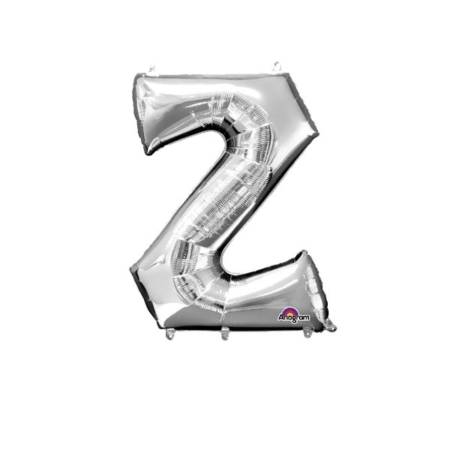 Letra Z Foil Balloons Plata 16″/40cm